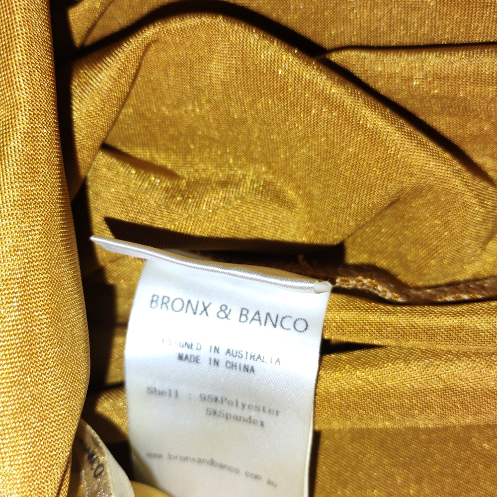Bronx and Banco Gold One Shoulder Dress